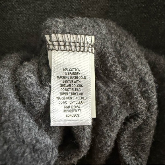 Bonobos Gray Cotton Quarter-Zip Fleece Sweater - Picture 5 of 5